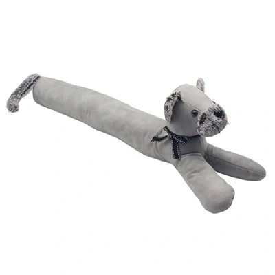 Image of Draught Excluder Grey Cat Door Draft Air Stopper Insulation Seal Faux Leather