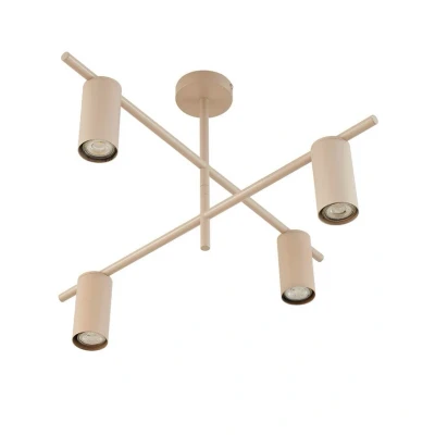Image of Lindby ceiling light Marilou, beige, 4 bulb, Ø 70 cm
