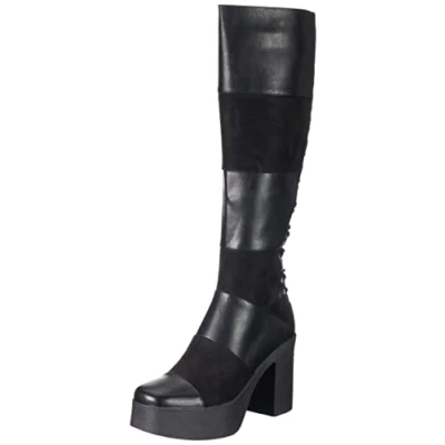 Image of LAMODA Brain Stew Knee High Platform Boots, UK 4