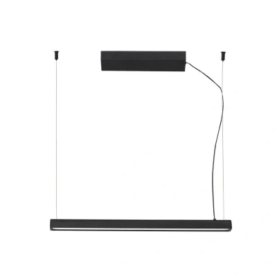 Image of Vico 60cm Black Pendant Lamp With Surface Canopy