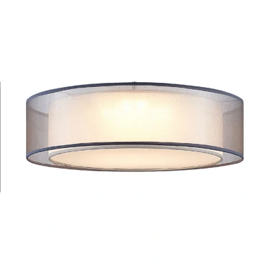 Image of Chloe Cylindrical Ceiling Light Nickel Matt LED Dimmable 3000K