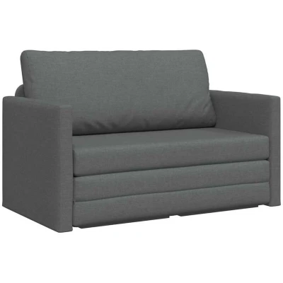Image of vidaXL Floor Sofa Bed 2 in 1 Dark Grey 124x71x78 cm Fabric