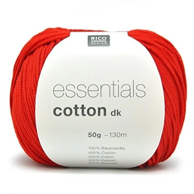 Image of Rico Design Essentials Cotton DK RED, 100%, 8 x 6 cm