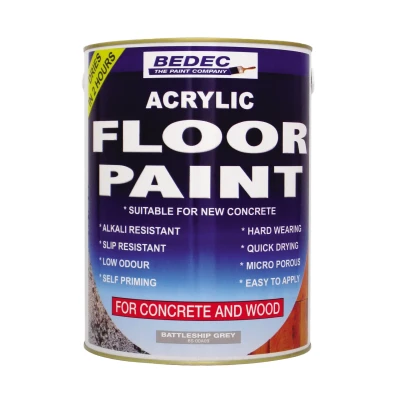 Image of Bedec Acrylic Water Based Floor Paint Yellow 2.5 Litre