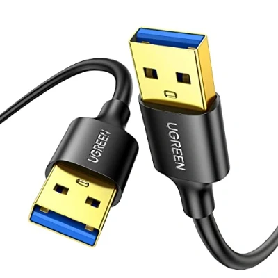Image of UGREEN USB to Cable, 3.0 A Data Transfer Cable 5Gbps SuperSpeed Male Gold Plated Lead for Game Consoles, External Hard Drive, WD My Cloud, Printers, Modems, Blu ray (0.5M)
