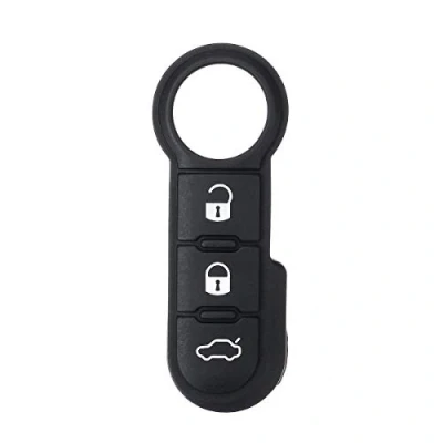Image of Car Fob Remote Key Case 3 Button Rubber Pad For Fiat 500 Panda Abarth Punto