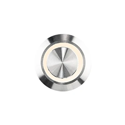 Image of HUBER LED Bell Push Made of Stainless Steel Door Switch Light Colour Warm White IP65 Round