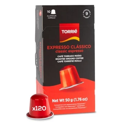 Image of Torrié Coffee Pods Compatible with Nespresso® Aluminium Capsules Classic Espresso (120 pods)