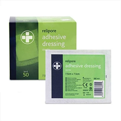 Image of Reliance Medical Relipore REL601 Sterile Dressing, 7.5 cm W x L (Pack of 50)