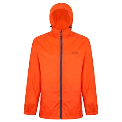 Image of Regatta Men&#039;s Pack It Iii Jackets Waterproof Shell, Rusty Orange, XS