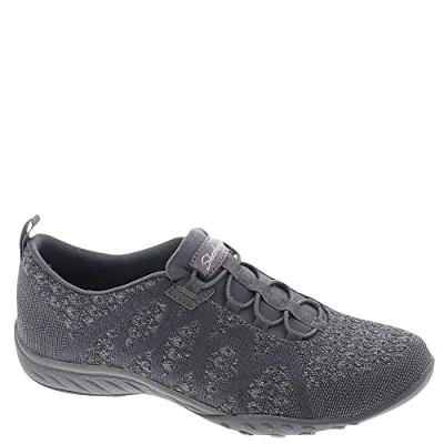 Image of Skechers Women&#039;s Breathe Easy Infi Knity Sneaker, Charcoal, 2.5 UK