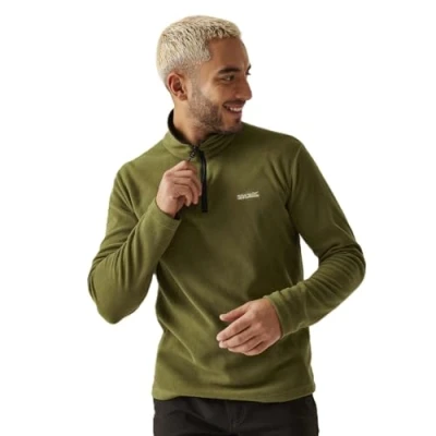 Image of Regatta Mens Thompson Half Zip Light Thermal Fleece Jacket, Comfy, Versatile &amp; Durable with Anti Pill Perfect for Outdoors, Walking, Hiking Camping