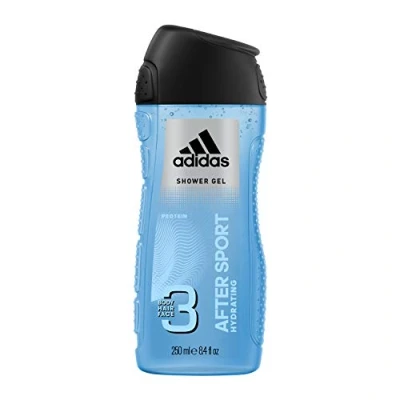 Image of Adidas Men 3 in 1 Shower Gel Body Hair Face After Sport, 250 ml