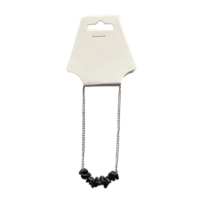Image of Vie Silver Chain Chips Bracelet, Hematite, One