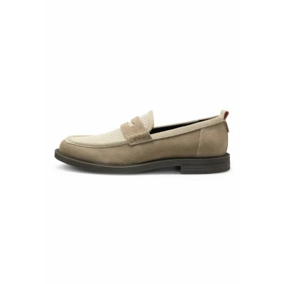 Image of HUGO Varian LOAF Slipons, Men&#039;s, Size: 9.5, Open beige six shoes