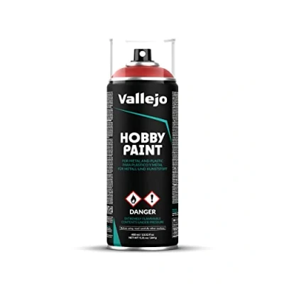Image of Vallejo 28016 Scarlet Red Spray Hobby Paint (400 ml)