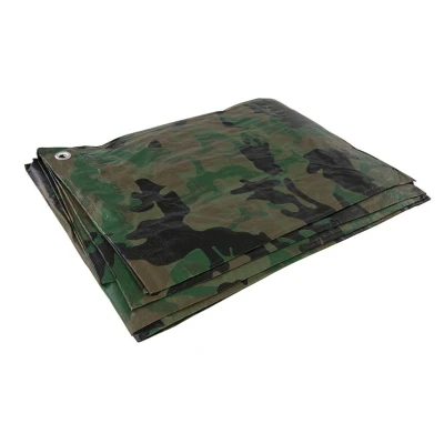 Image of Silverline Camouflage Tarpaulin Cut 2.4 x 3m / Actual 2.3 2.85m