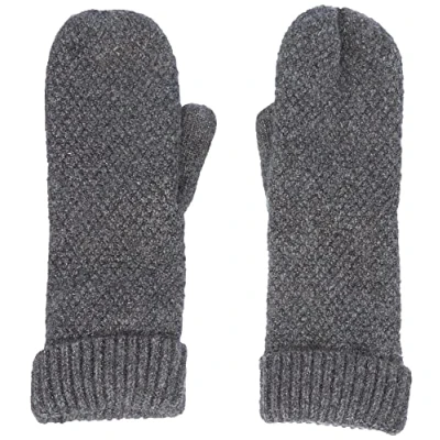 Image of ONLY Women&#039;s Onlanelise Life Knit Lurex CC Mittens, Medium Grey Melange/Detail Lurex, One Size EU, 1 Pair