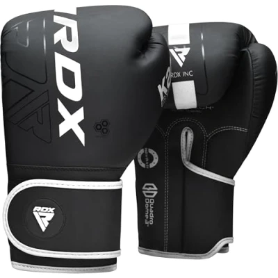 Image of RDX Boxing Gloves, Pro Training Sparring, Maya Hide Leather, Muay Thai MMA Kickboxing, Men Women Adult, Heavy Punching Bag Mitts Focus Pads Workout, Ventilated Palm, Multi Layered, 8 10 12 14 16 18 Oz