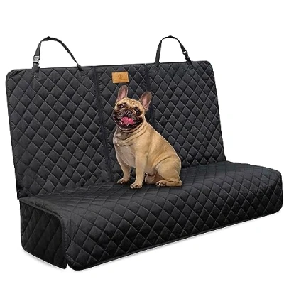Image of AMZPET Dog Car Seat Cover Waterproof Back for Dogs and Pet Travel Nonslip &amp; Scratch Proof Tough Stain Resistant Protector (56x45x122 cm)
