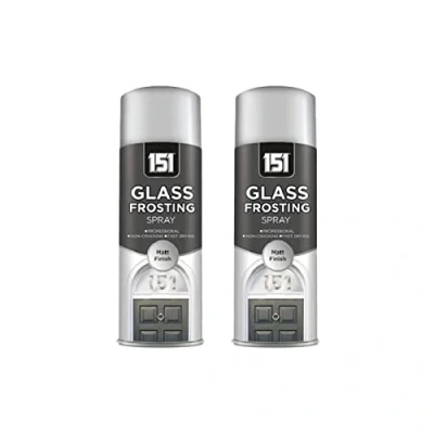 Image of PNJB, Window Glass Frosting Privacy Spray Paint Decorative Bath Window, Frosted Spray, Door Security, &amp; Decor, Pack of 2 (400ml), (2 Pcs)