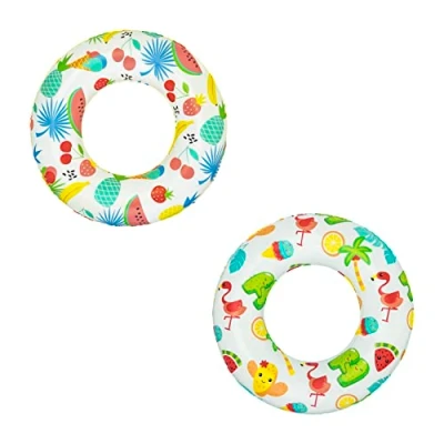 Image of Bestway Swimming Ring for Kids Durable Inflatable Swim Float, Summer Water Pool Toys, Assorted Designs