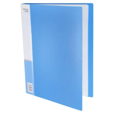 Image of M&amp;G 60 Pocket Binder with PP Plastic Sleeves A4(Blue), Art Portfolio Folder Clear Sheet Protectors, Display 120 Pages for Organizing Documents, 310x235x34mm