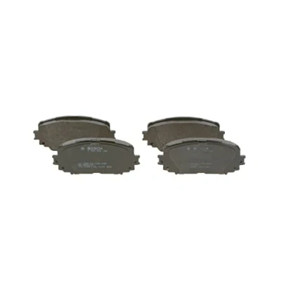 Image of BP1106, E190R011199035 Brake pad set BOSCH 0 986 494 196 Low Metallic with anti squeak plate TOYOTA: Yaris III Hatchback, II Hatchback