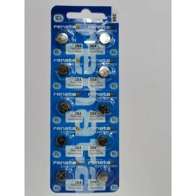 Image of 10 x Renata 384 Swiss Made Lithium Coin Cell Battery SR41SW