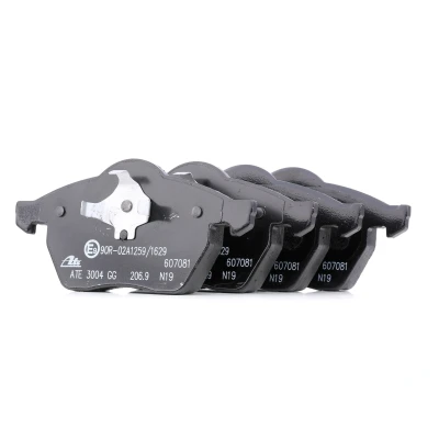 Image of 1J0698151L, 3A0698151, 3A0698151A, 8N0698151 Brake pad set ATE 13.0460 7081.2 not prepared for wear indicator, excl. warning contact