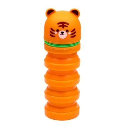 Image of Puckator Adoramals Tiger Pop Up Silicone Pencil Case School Equipment Stuff Cases Large Capacity Preppy Zipper Pouch Office Essentials Pencils Cute Pencilcase Pen