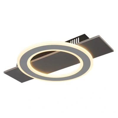 Image of Jayden Integrated LED Semi Flush Ceiling Light Anthracite Brushed 3000K
