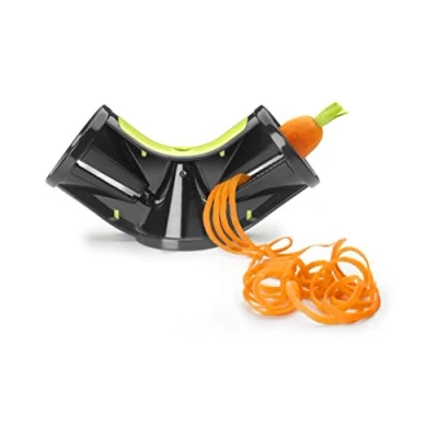 Image of Ibili Triple Vegetable Sharpener, Stainless Steel, Black/Green, 19 x 6.5 30 cm
