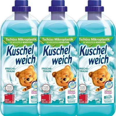 Image of Kuschelweich Fabric Softener Freshness Dream 3x1L (101.44 oz) 114 Wash Loads Made in Germany