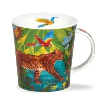 Image of Dunoon Lomond Fine Bone China Tropical Design Mug Utopia (LO UTOP Leopard)