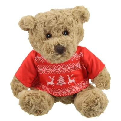 Image of Wilberry the Puppet Company Save Children Christmas Jumper Teddy Bear ECO Cuddlies Soft Toy