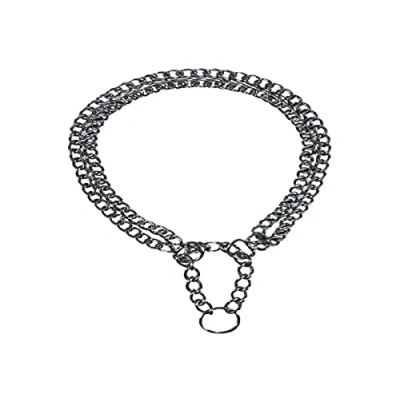 Image of Trixie Chromed Double Row Semi Choke Chain with Strain Relief, 35 cm x 2.0 mm