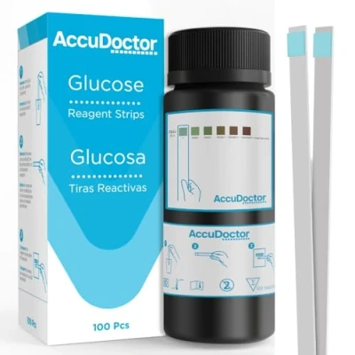 Image of 100 Accudoctor Urine Test Strip for Glucose Dipstick Strips urinalysis Sticks dip Testing UK dipsticks Sugar Reagent