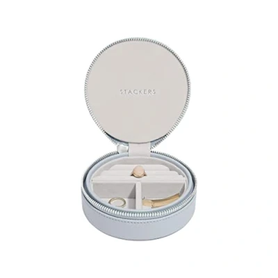 Image of Stackers Lavender Round Travel Jewellery Box