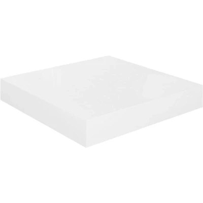 Image of vidaXL Floating Wall Shelf High Gloss White 23x23.5x3.8 cm MDF