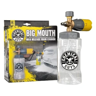 Image of Chemical Guys EQP324 Big Mouth Max Release Foam Cannon (Car Wash, Home Wash &amp; Boat That Connects to Your Pressure Washer) 34 oz Bottle
