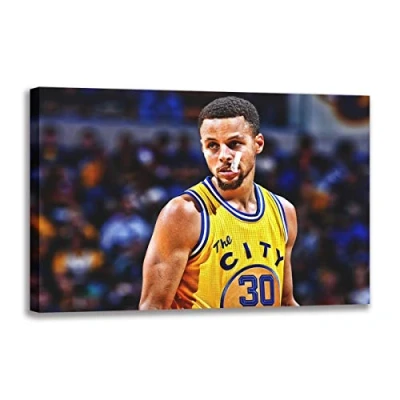 Image of Basketball Art Painting Stephen Curry Poster Wall Pictures for Living Room Decoration Bedroom Sport Canvas Fan Gift (art 4,50x70 cm(unframed))