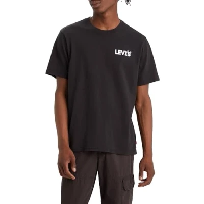 Image of Levi&#039;s Men&#039;s Ss Relaxed Fit Tee T Shirt, Poster Logo Ssnl Mhg, XS