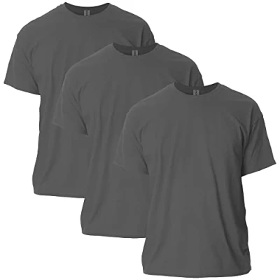 Image of Gildan Unisex&#039;s Ultra Cotton T Shirt, Style G2000, Multipack, Charcoal (3 Pack), M (Pack of 3)