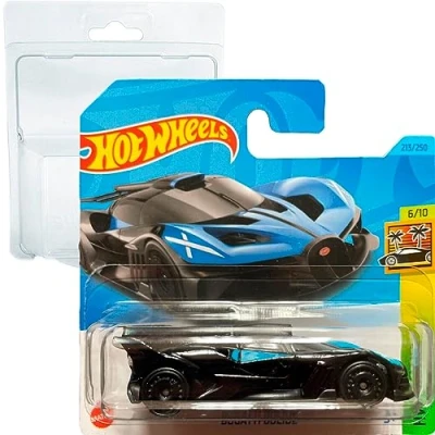 Image of Hot Wheels Bugatti Bolide HW Exotics 6/10 (213/250) HKG64 Short Card Mattel 2023 + Blister &amp; Protector Pack