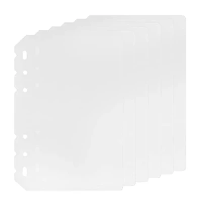 Image of 6 Pack A5 Holes Binder Divider Plastic Waterproof for Personal Organiser (Divider, A5)