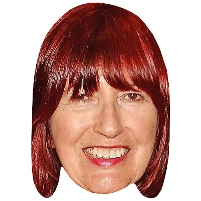 Image of Janet Street Porter (Smile) Celebrity Mask, Flat Card Face, Fancy Dress Mask