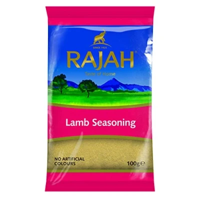 Image of Rajah Spices Lamb Steak Seasoning Powder Rub Mariande Marinade Spice Mix Curry (100G)