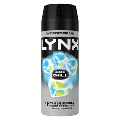 Image of Lynx Ice Chill Anti Perspirant Deodorant Spray 72 hour protection against odour and wetness no fuss aerosol for all day freshness 6x 150 ml