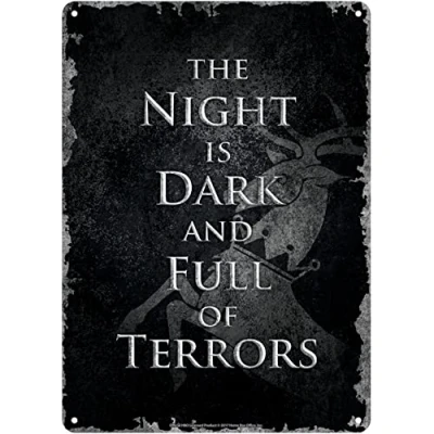 Image of Half Moon Bay Tin Sign Small Game Of Thrones (Night Dark) SSA5GT01